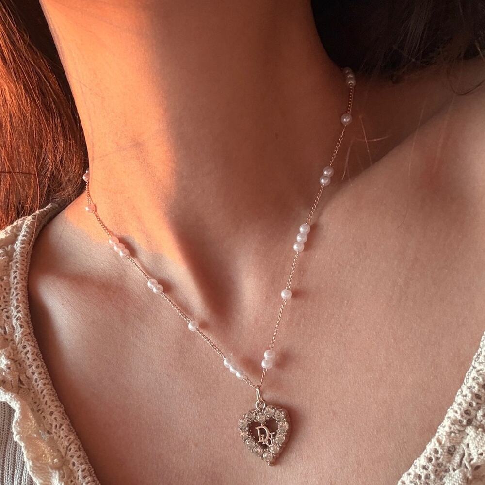 🎁BOGO Sale! Vintage ONLY 1! CHANEL Pearl Upcycled Necklace - Picture 4 of 8